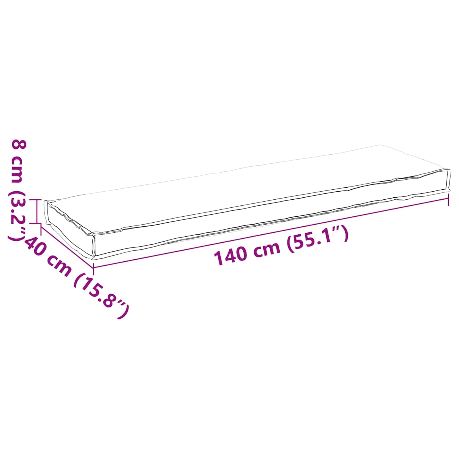 Σετ Μαξιλαριών Πάγου 2 pcs Taupe 150 x 40 x 8 εκ. - Pakobazaar