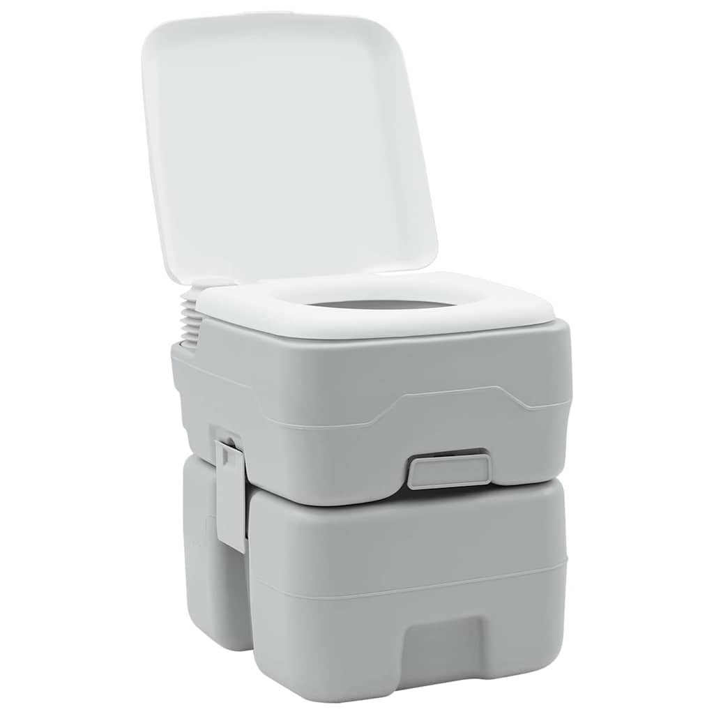 Τουαλέτα Κάμπινγκ Γκρι και Λευκό 41,5 x 36,5 x 42 εκ.