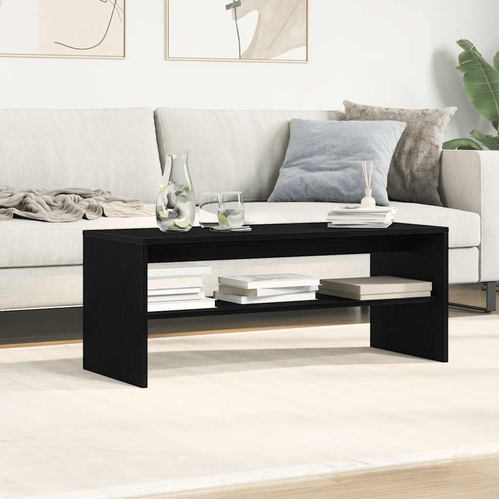 ντουλάπι τηλεόρασης  Μαύρη δρυς 100x40x40 cm Κατασκευασμένο ξύλο