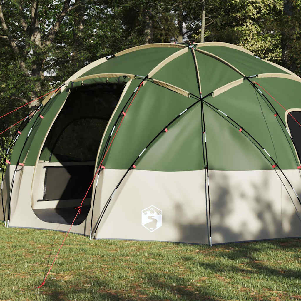 Σκηνή Camping με στέγη Πράσινο 475 x 475 x 235 εκ. Πολυεστέρας - Pakobazaar