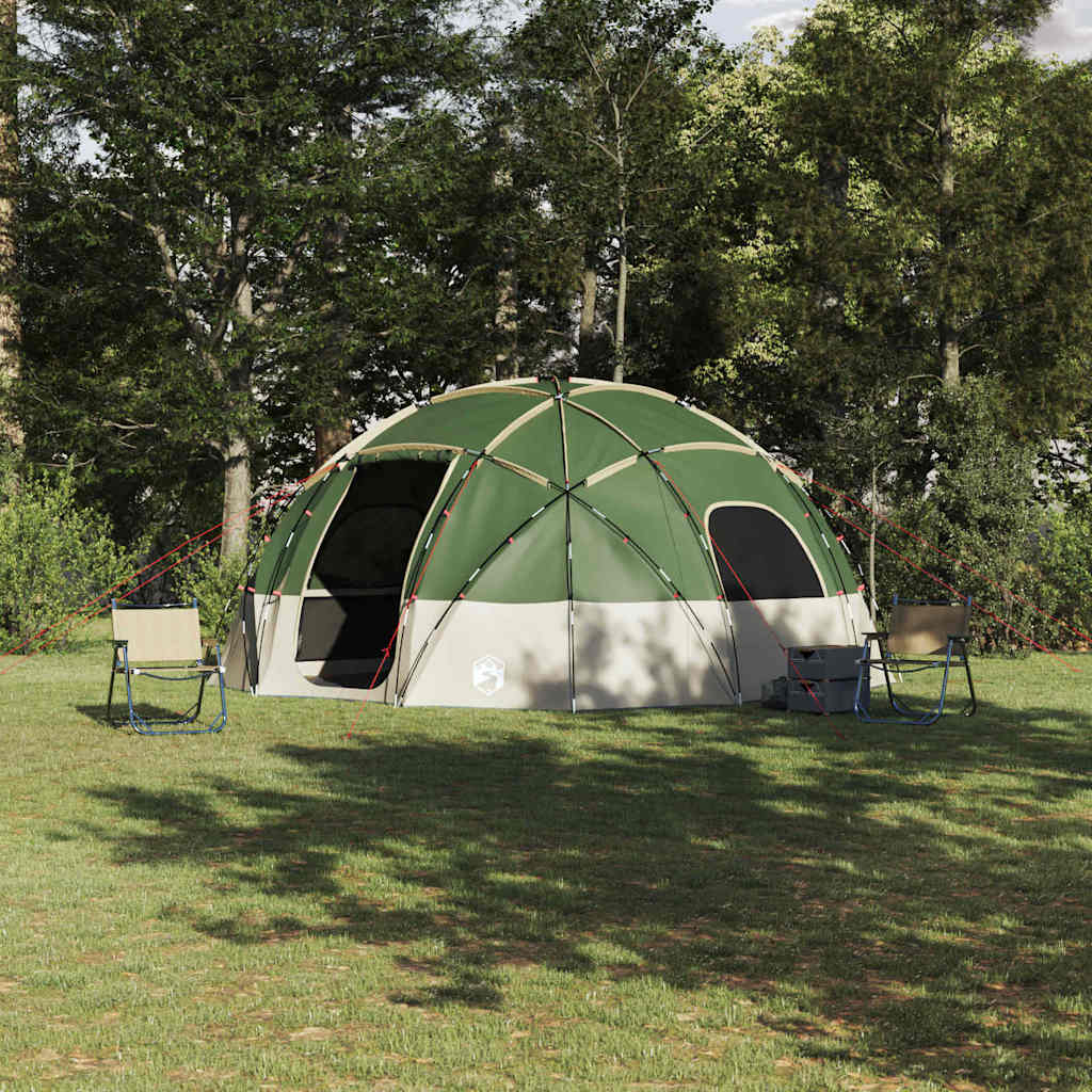 Σκηνή Camping με στέγη Πράσινο 475 x 475 x 235 εκ. Πολυεστέρας - Pakobazaar