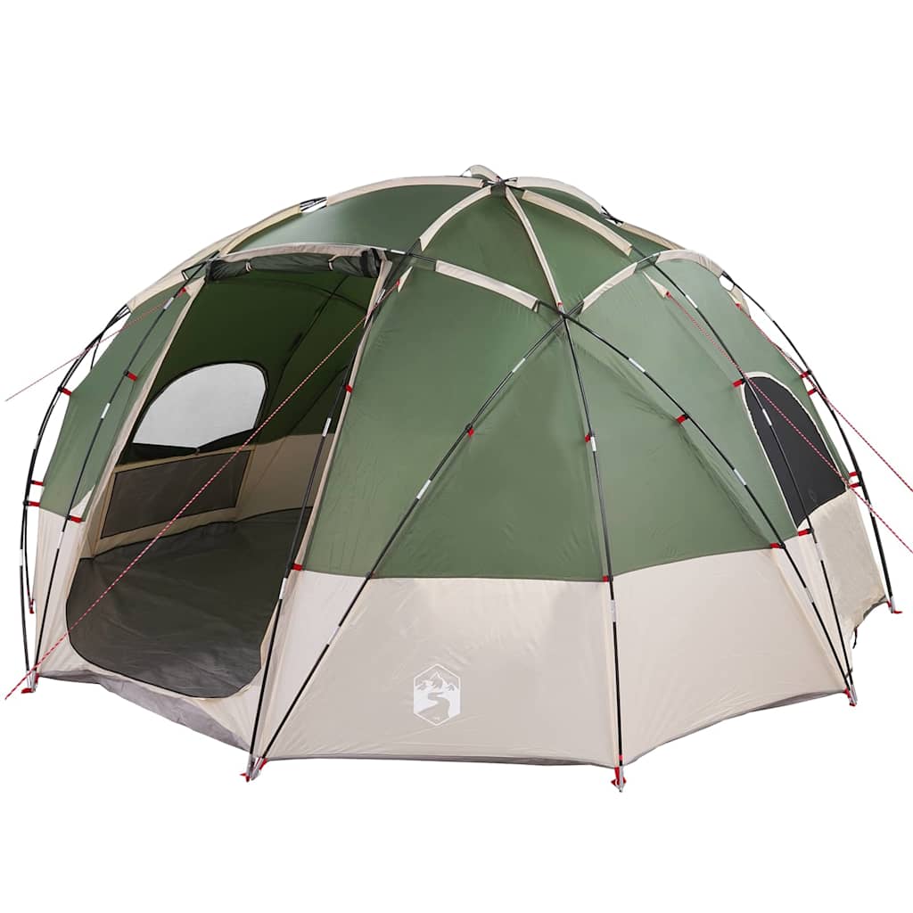 Σκηνή Camping με στέγη Πράσινο 475 x 475 x 235 εκ. Πολυεστέρας - Pakobazaar