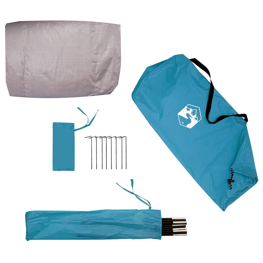 Σκηνή αποθήκευσης ποδηλάτων με στέγη Μπλε 210 x 90 x 174 εκ