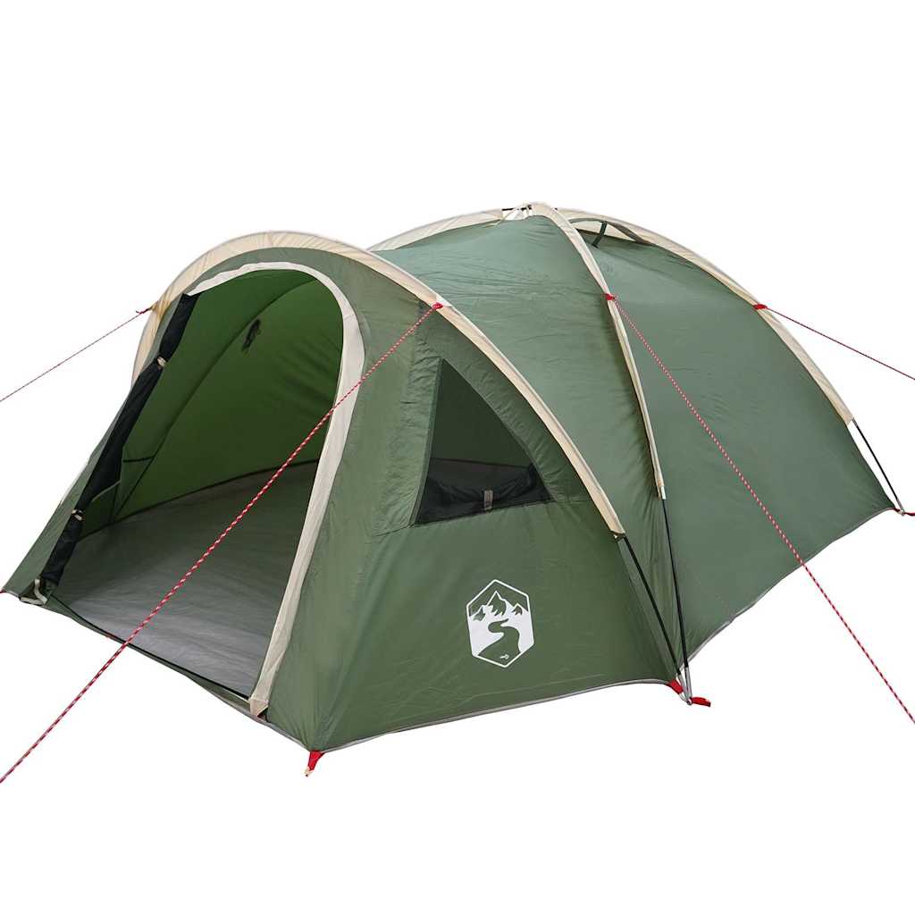 Σκηνή Camping με στέγη Πράσινο 308 x 268 x 130 εκ. Πολυεστέρας - Pakobazaar
