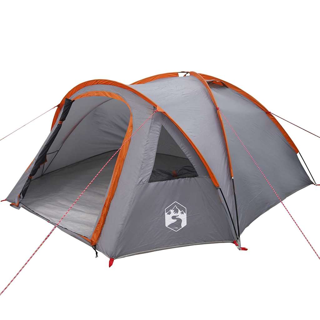 Σκηνή Camping με στέγη Γκρι και πορτοκαλί 308 x 268 x 130 εκ. - Pakobazaar