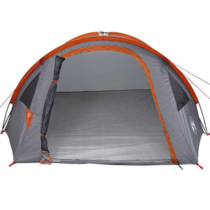 Σκηνή Camping με στέγη Γκρι και πορτοκαλί 308 x 268 x 130 εκ. - Pakobazaar
