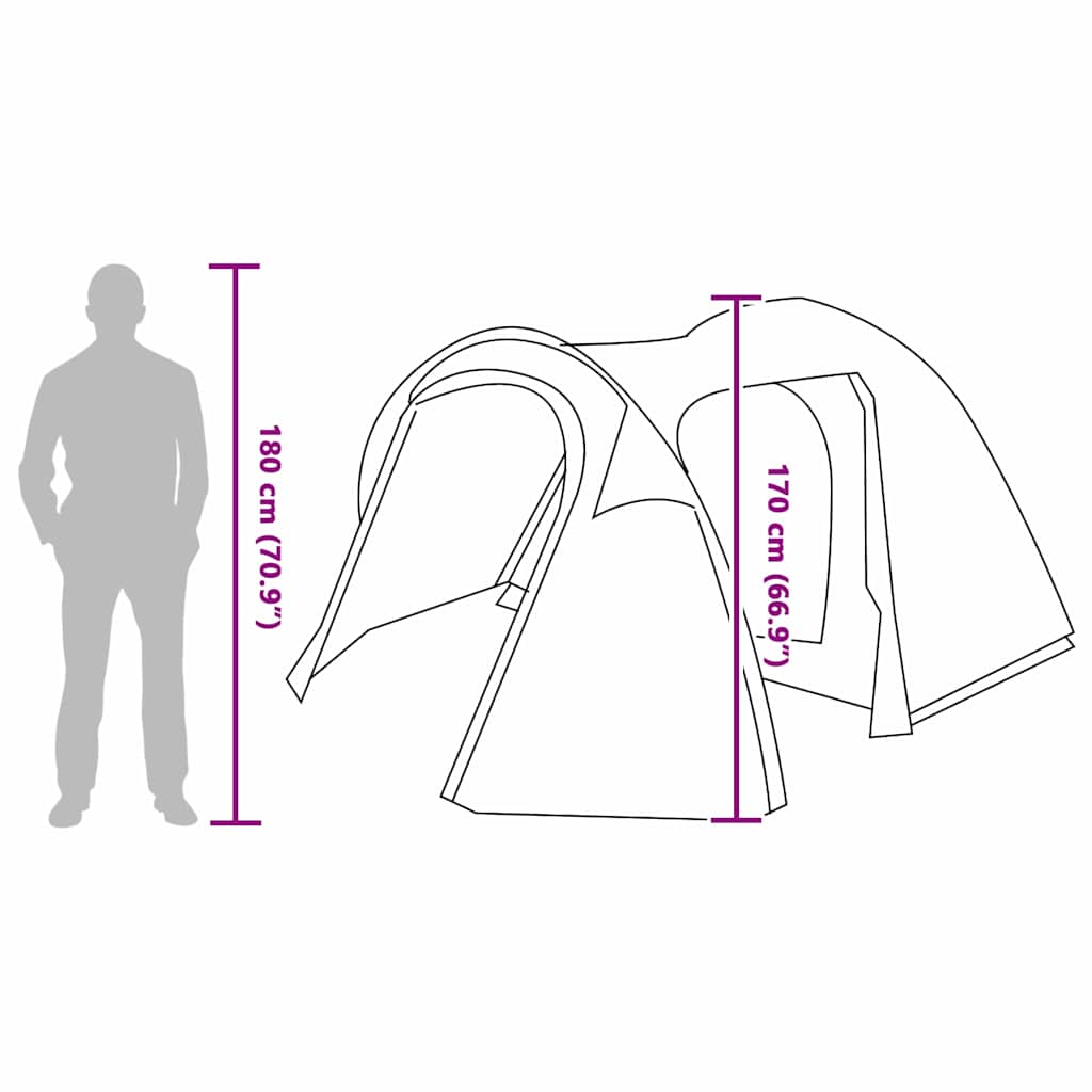 Θόλος Τέντα Θόλος με στέγη Πράσινο 384 x 254 x 170 εκ.