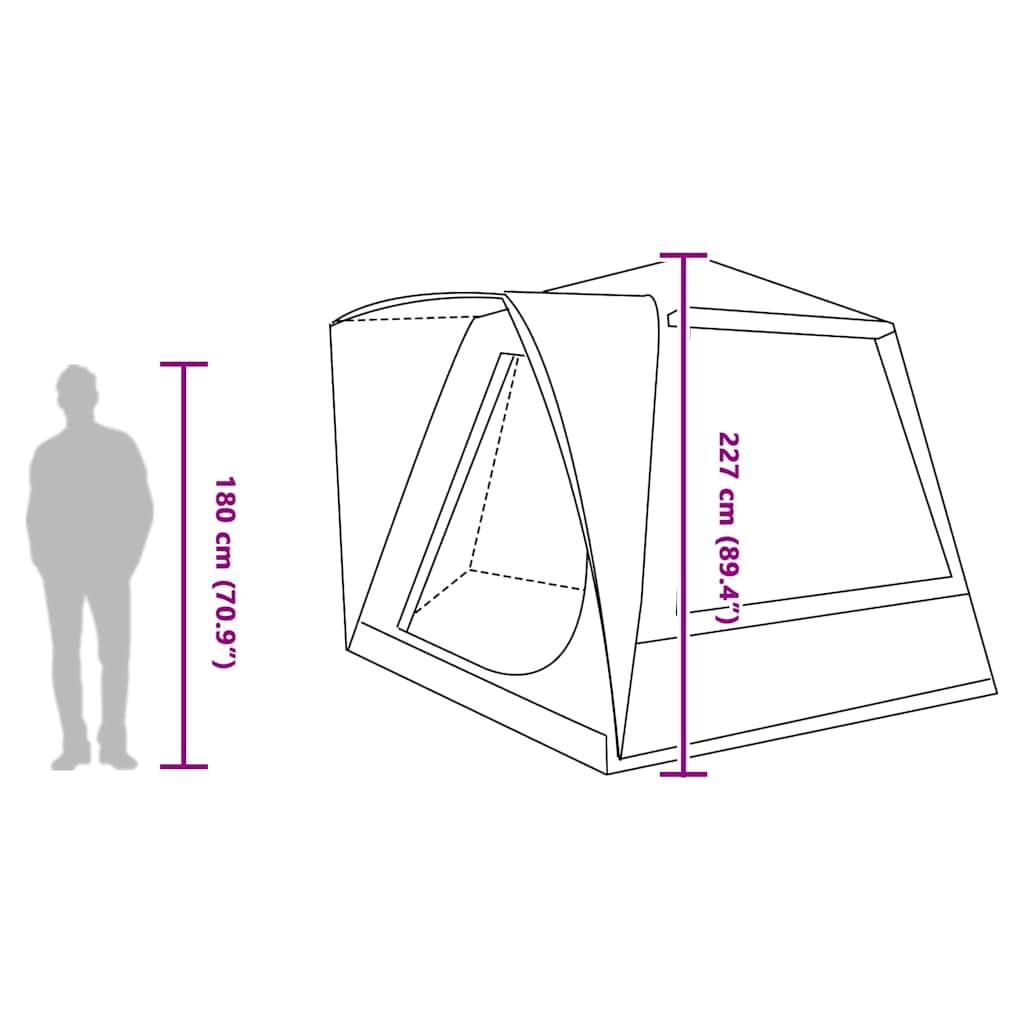 Σκηνή Camping Καταφύγιο Μπλε 420 x 420 x 227 εκ Πολυεστέρας - Pakobazaar