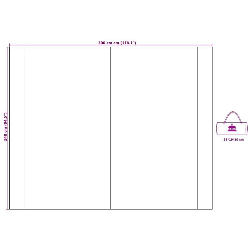 Τέντα ανθεκτική στο νερό με στέγη Μπλε