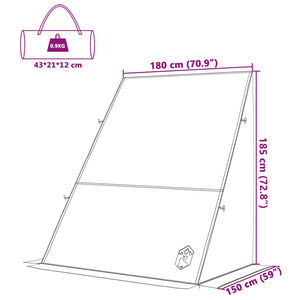 Σκηνή για πόρτ μπαγκάζ 190 x 150 x 185 εκ Γκρι και Πορτοκαλί