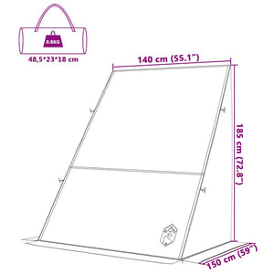 Σκηνή για πόρτ μπαγκάζ 190 x 150 x 185 εκ Αδιάβροχο Μπλε ταφτάς