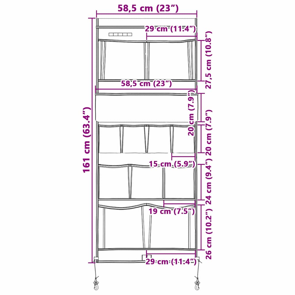 Σακούλα Αποθήκευσης Μαύρο και μπλε 161 x 58,5 εκ. oxford