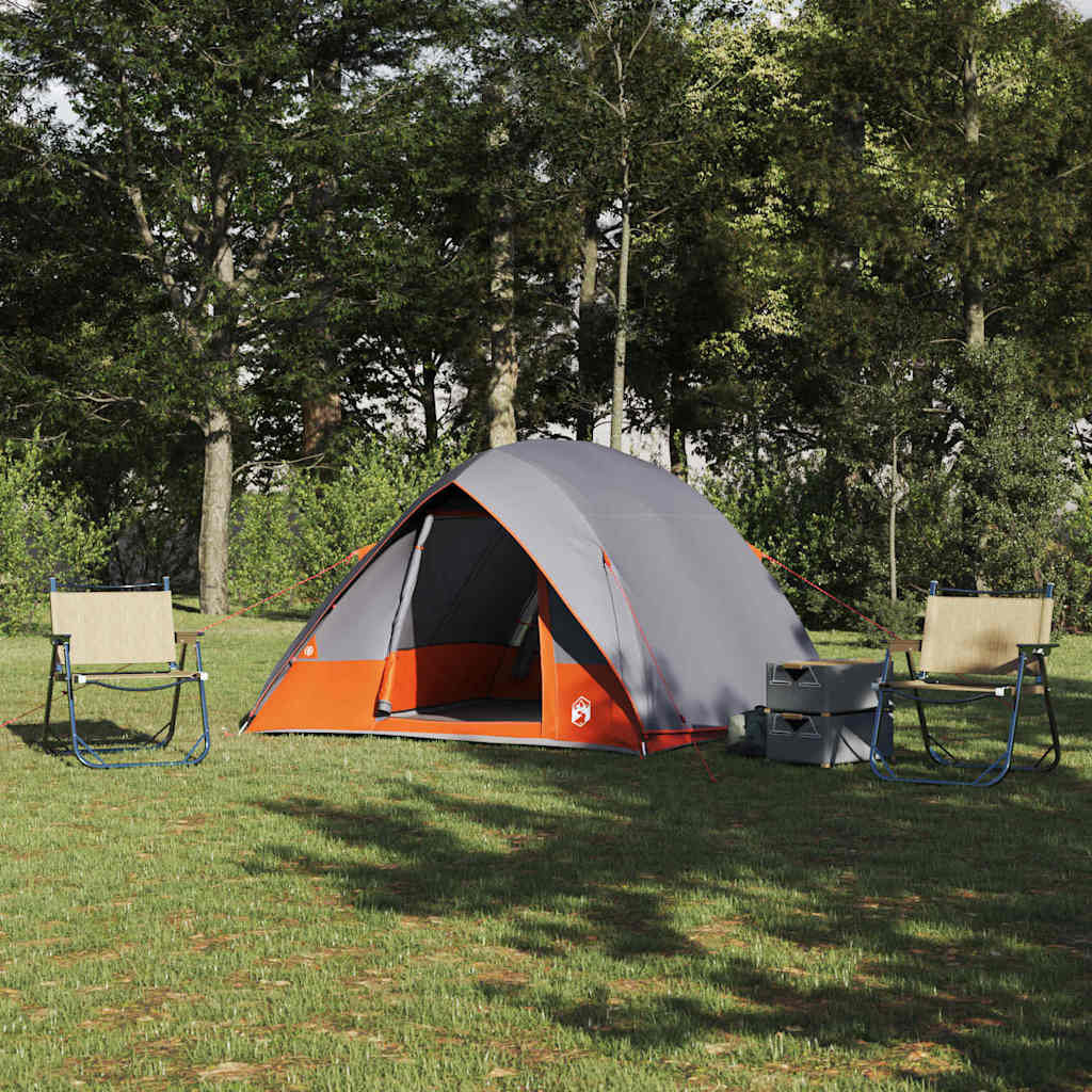 Σκηνή Camping Γκρι και Πορτοκαλί 320 x 275 x 190 εκ. ταφτάς - Pakobazaar