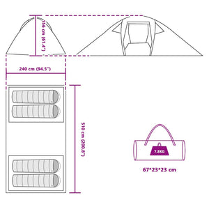Τέντα σήτα Γκρι και Πορτοκαλί 510 x 240 x 156 εκ ταφτάς - Pakobazaar