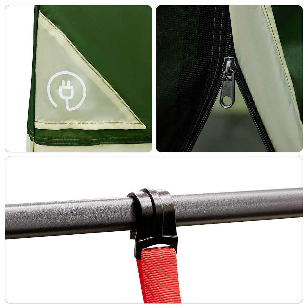 Εσωτερική σκηνή με στέγη Πράσινο 520 x 520 x 190 εκ ταφτάς - Pakobazaar