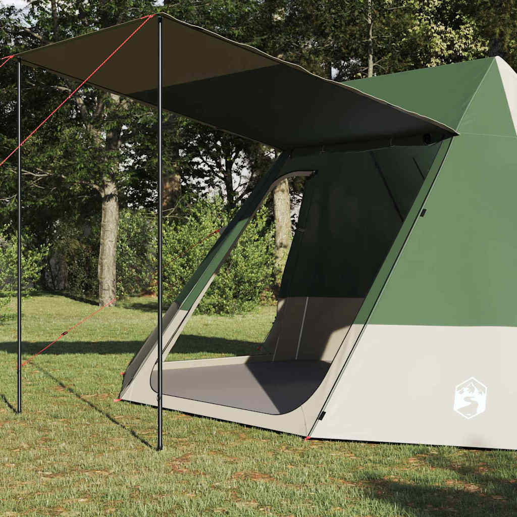 Σκηνή Camping με στέγη Πράσινο 482 x 360 x 227 εκ ταφτάς - Pakobazaar