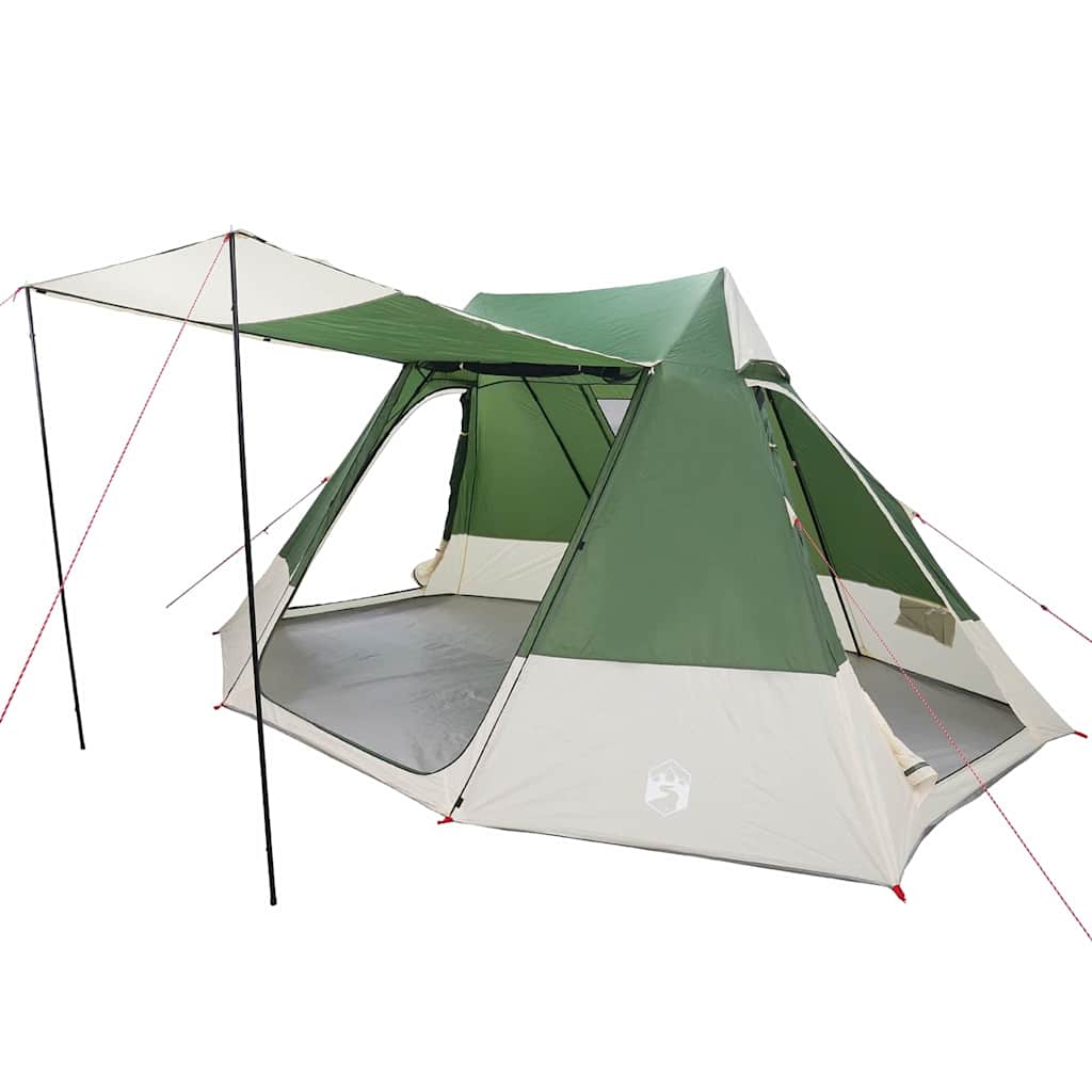 Σκηνή Camping με στέγη Πράσινο 482 x 360 x 227 εκ ταφτάς - Pakobazaar