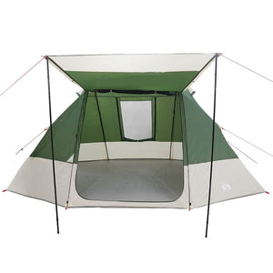 Σκηνή Camping με στέγη Πράσινο 482 x 360 x 227 εκ ταφτάς - Pakobazaar