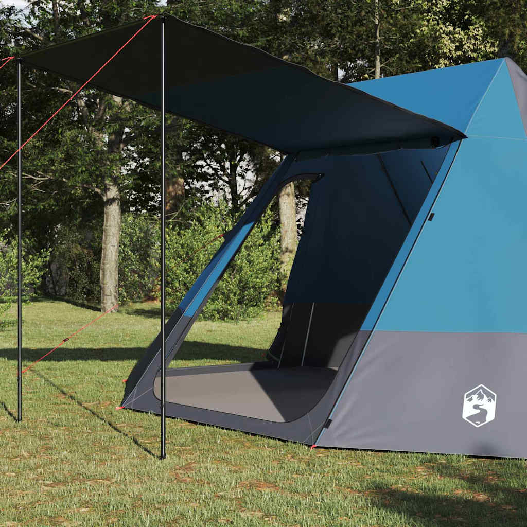 Σκηνή Camping με στέγη Μπλε 482 x 360 x 227 εκ ταφτάς - Pakobazaar