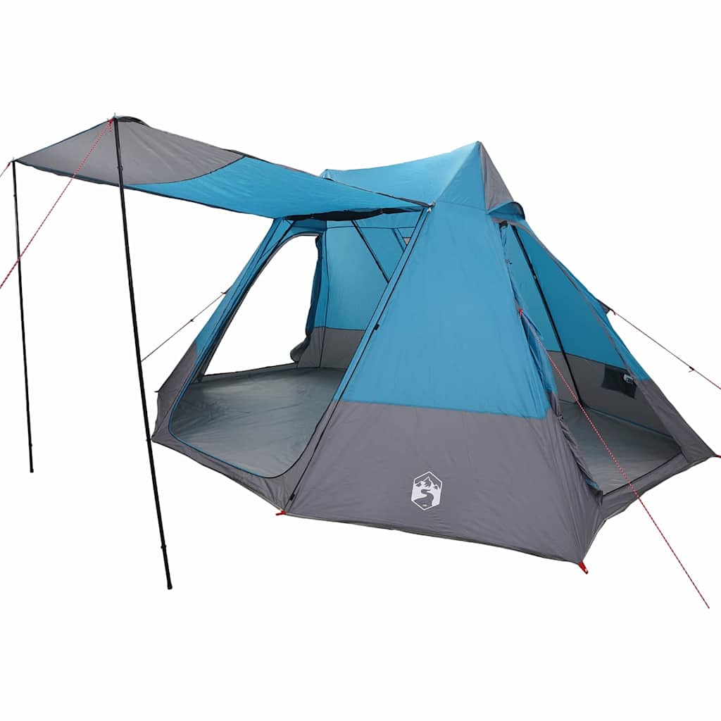 Σκηνή Camping με στέγη Μπλε 482 x 360 x 227 εκ ταφτάς - Pakobazaar