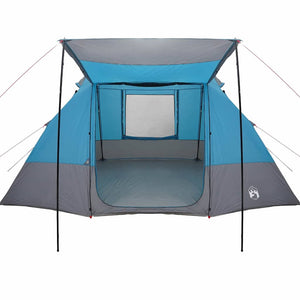 Σκηνή Camping με στέγη Μπλε 482 x 360 x 227 εκ ταφτάς - Pakobazaar