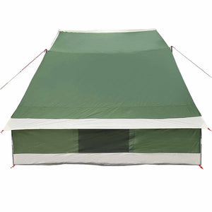 Σκηνή Camping με στέγη Πράσινο 223 x 163 x 130 εκ ταφτάς - Pakobazaar