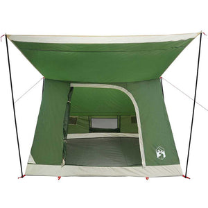Σκηνή Camping με στέγη Πράσινο 223 x 163 x 130 εκ ταφτάς - Pakobazaar