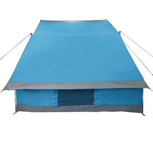 Σκηνή Camping με στέγη Μπλε 223 x 163 x 130 εκ ταφτάς - Pakobazaar