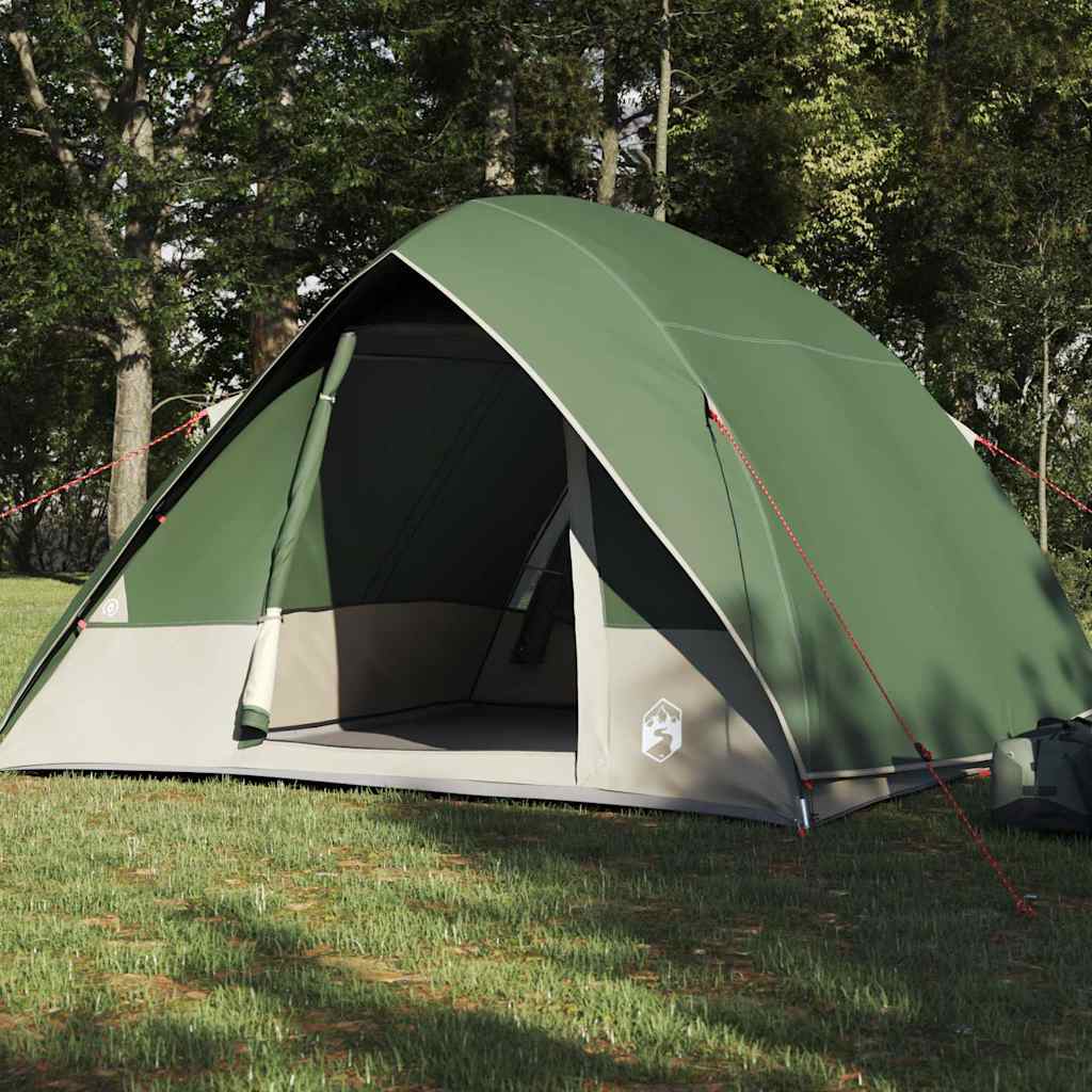 Σκηνή Camping με στέγη Πράσινο 275 x 230 x 140 εκ. ταφτάς - Pakobazaar