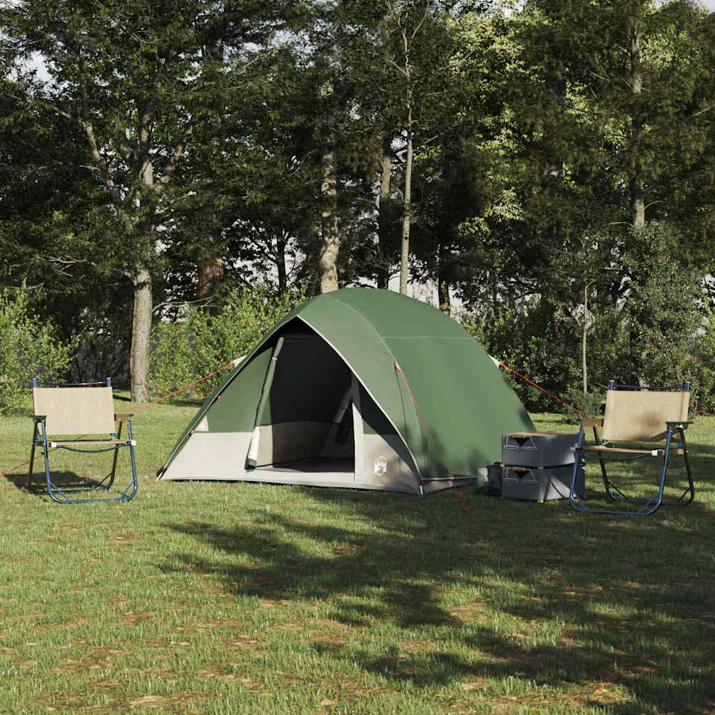 Σκηνή Camping με στέγη Πράσινο 275 x 230 x 140 εκ. ταφτάς - Pakobazaar