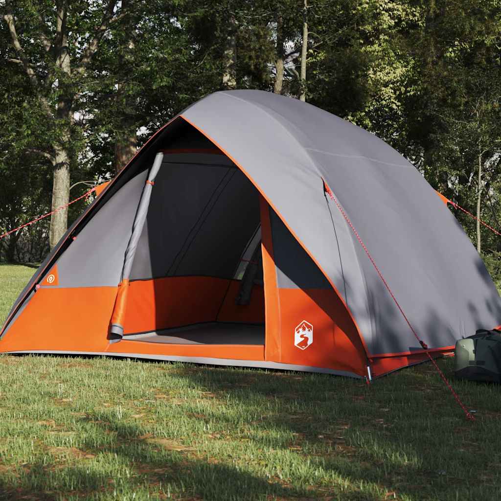 Σκηνή Camping Γκρι και Πορτοκαλί 275 x 230 x 140 εκ. ταφτάς - Pakobazaar