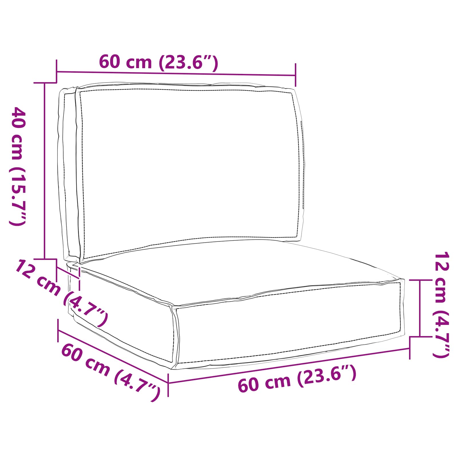 Σετ Μαξιλαριών Πάγου 2 pcs Κόκκινο Ύφασμα Όξφορντ - Pakobazaar