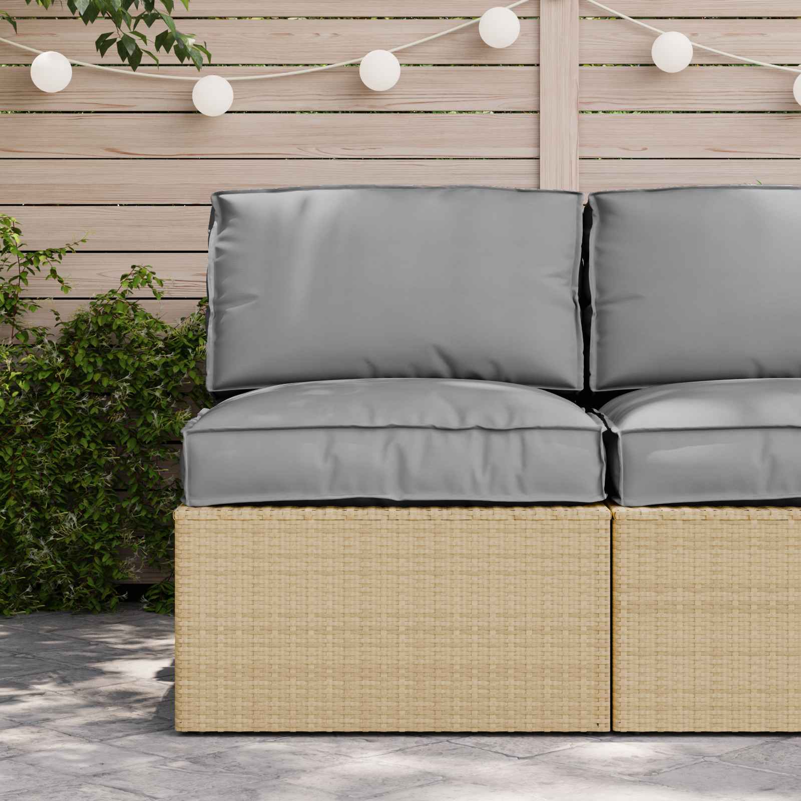 Σετ Μαξιλαριών Πάγου 2 pcs Γκρι Ύφασμα Όξφορντ