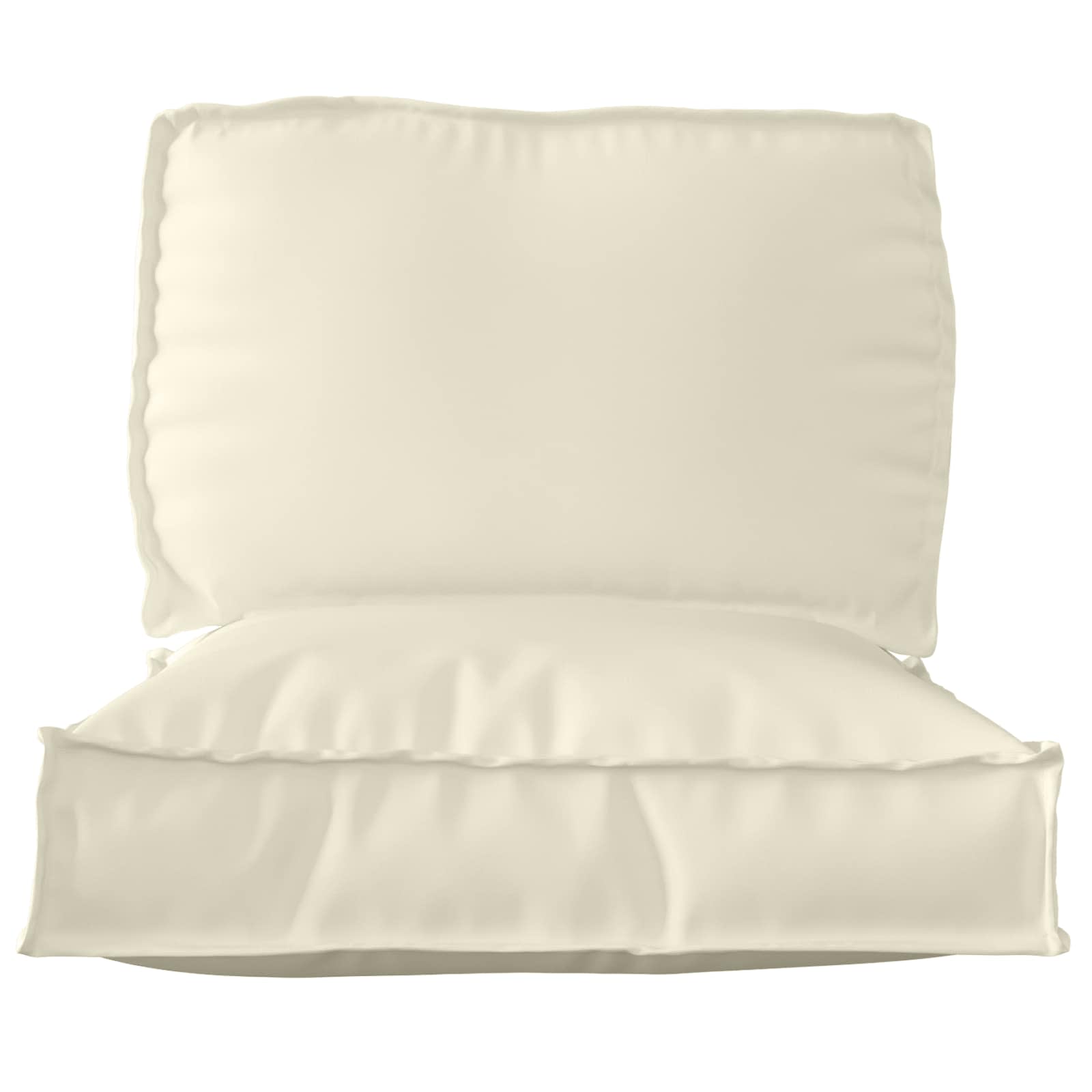 Σετ Μαξιλαριών Πάγου 2 pcs Κρεμ Ύφασμα Όξφορντ - Pakobazaar