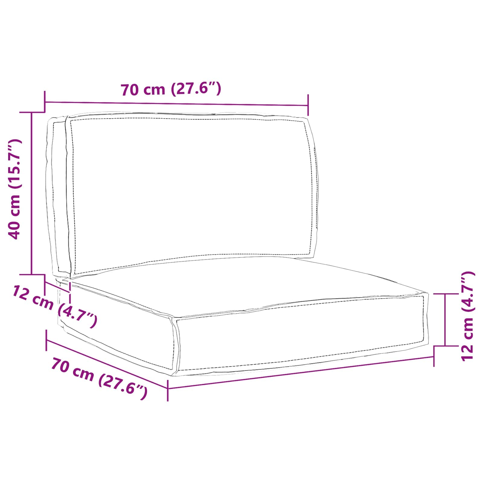 Σετ Μαξιλαριών Πάγου 2 pcs Μπεζ Ύφασμα Όξφορντ - Pakobazaar