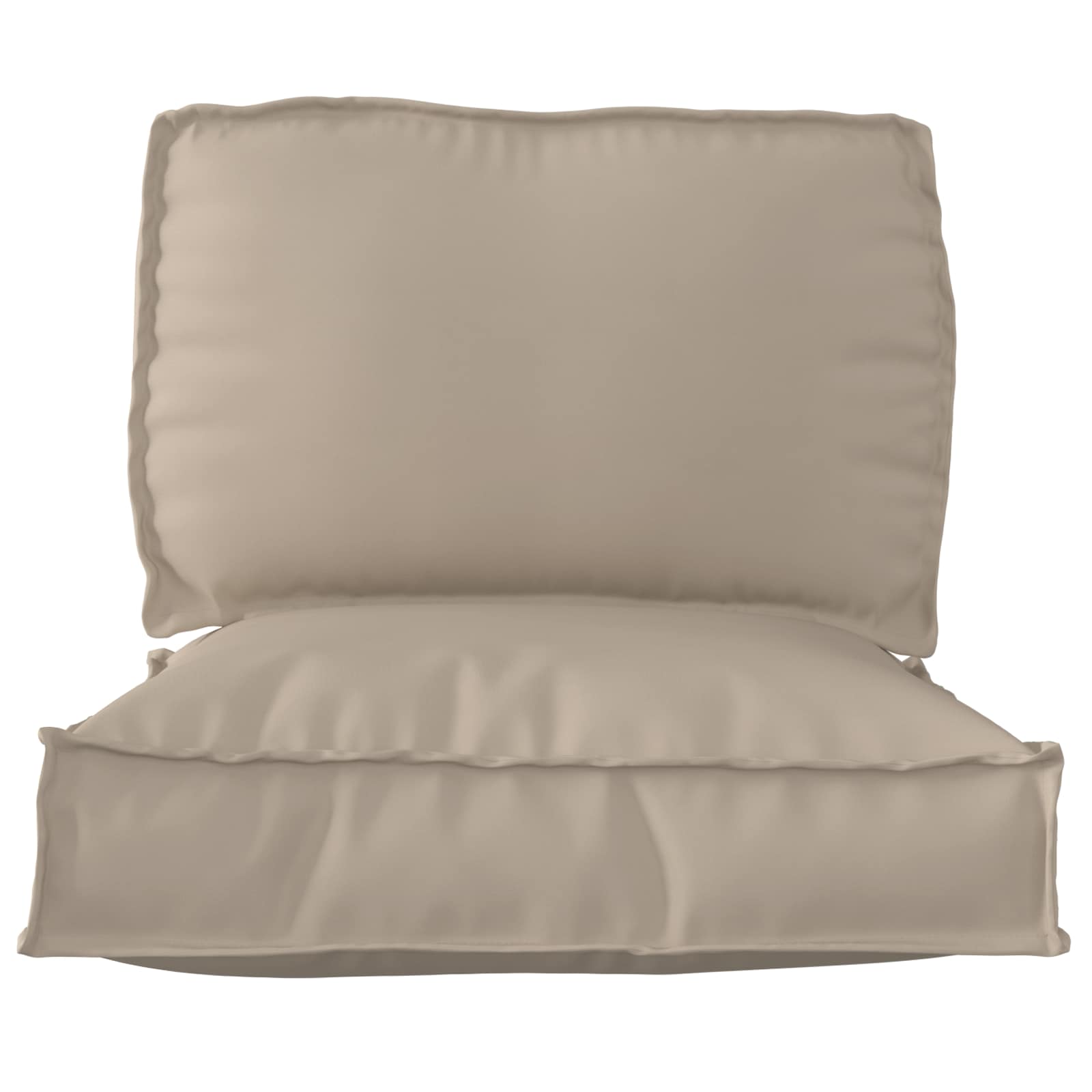 Σετ Μαξιλαριών Πάγου 2 pcs Taupe Ύφασμα Όξφορντ