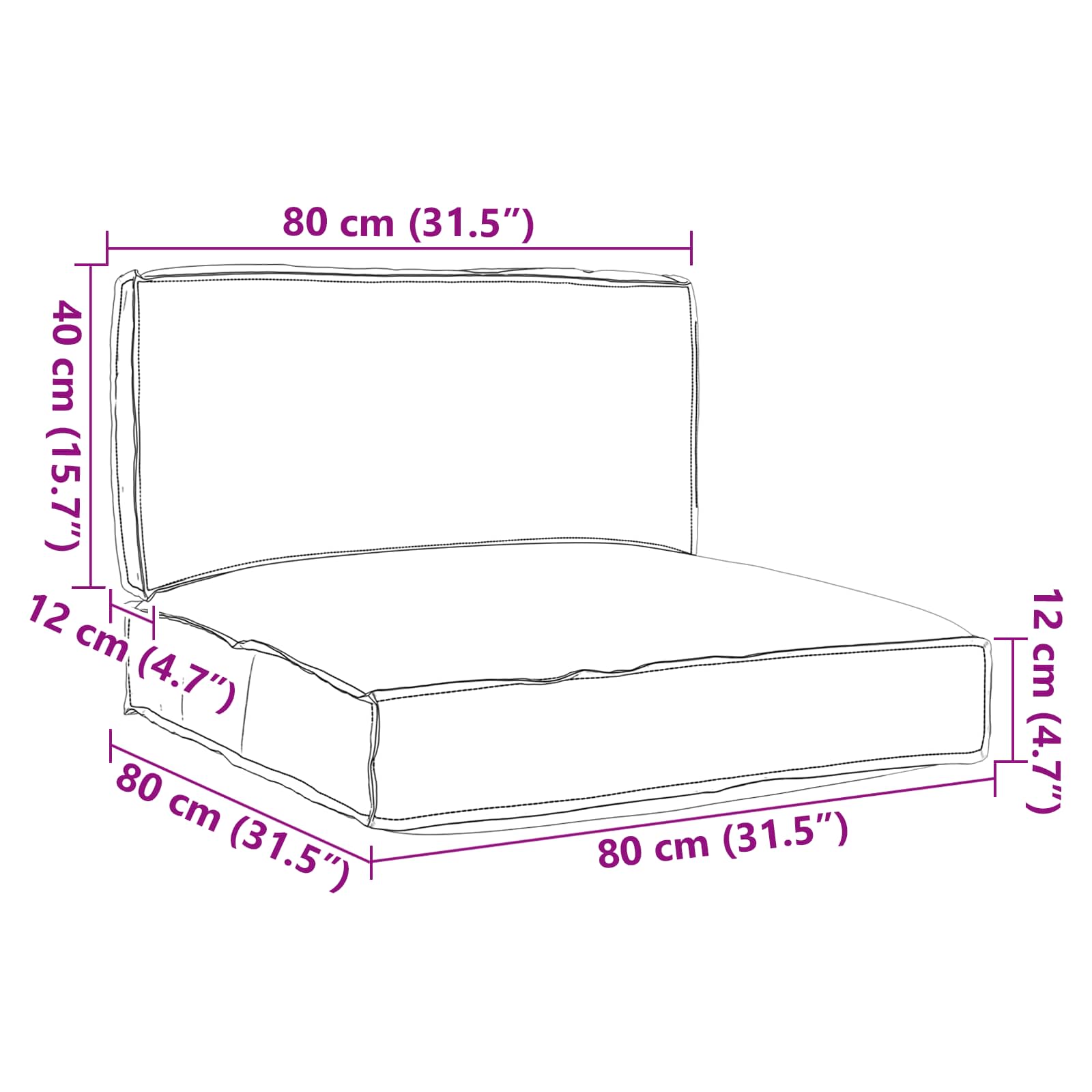 Σετ Μαξιλαριών Πάγου 2 pcs Γκρι Ύφασμα Όξφορντ