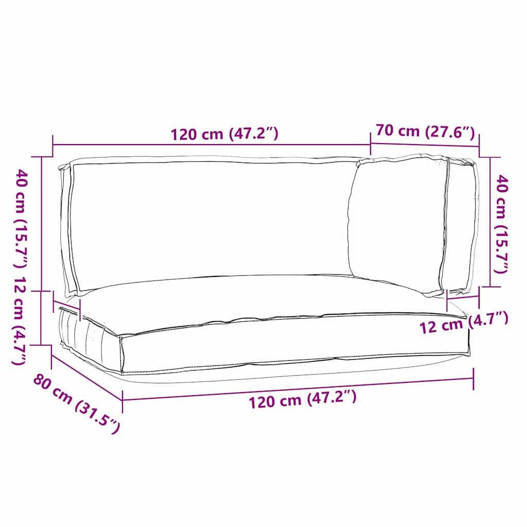 Σετ Μαξιλαριών Πάγου 3 pcs Taupe Ύφασμα Όξφορντ - Pakobazaar