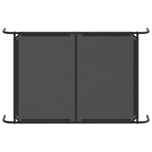 Ανυψωμένο κρεβάτι σκύλου Μαύρο 130x80x20 cm Textilene ατσάλι - Pakobazaar