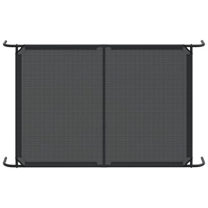 Ανυψωμένο κρεβάτι σκύλου Μαύρο 150x90x20 cm Textilene ατσάλι - Pakobazaar