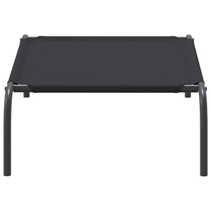 Ανυψωμένο κρεβάτι σκύλου μαύρο 90x50x20 cm ύφασμα Οξφόρδης - Pakobazaar