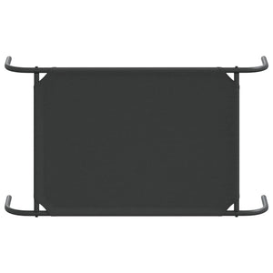 Ανυψωμένο κρεβάτι σκύλου μαύρο 90x50x20 cm ύφασμα Οξφόρδης - Pakobazaar