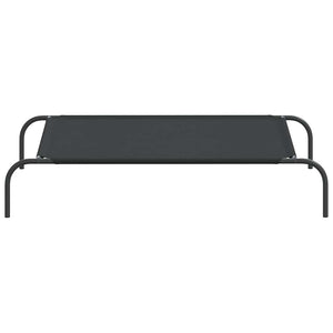 Ανυψωμένο κρεβάτι σκύλου μαύρο 110x65x20 cm ύφασμα Οξφόρδης - Pakobazaar