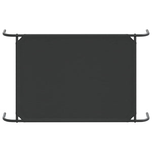 Ανυψωμένο κρεβάτι σκύλου μαύρο 110x65x20 cm ύφασμα Οξφόρδης - Pakobazaar