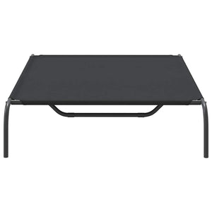 Ανυψωμένο κρεβάτι σκύλου μαύρο 130x80x20 cm ύφασμα Οξφόρδης - Pakobazaar