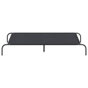 Ανυψωμένο κρεβάτι σκύλου μαύρο 150x90x20 cm ύφασμα Οξφόρδης