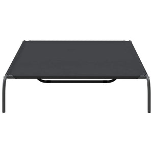 Ανυψωμένο κρεβάτι σκύλου μαύρο 150x90x20 cm ύφασμα Οξφόρδης