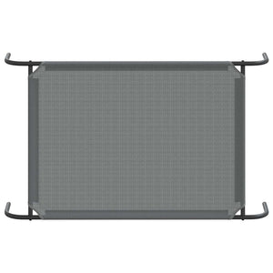 Ανυψωμένο κρεβάτι σκύλου γκρι 110x65x20 cm Textilene και χάλυβα - Pakobazaar