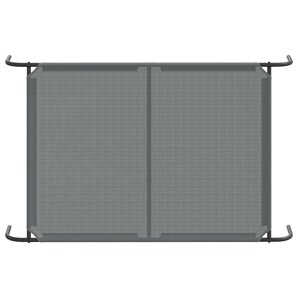 Ανυψωμένο κρεβάτι σκύλου γκρι 130x80x20 cm Textilene και χάλυβα - Pakobazaar