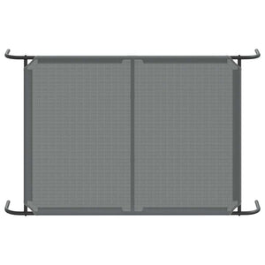 Ανυψωμένο κρεβάτι σκύλου γκρι 130x80x20 cm Textilene και χάλυβα - Pakobazaar
